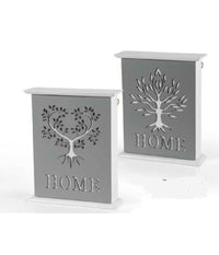 Porta Chiavi Parete 20x6x24cm Legno Decoro Home Moderno Decori Assortiti 818585         