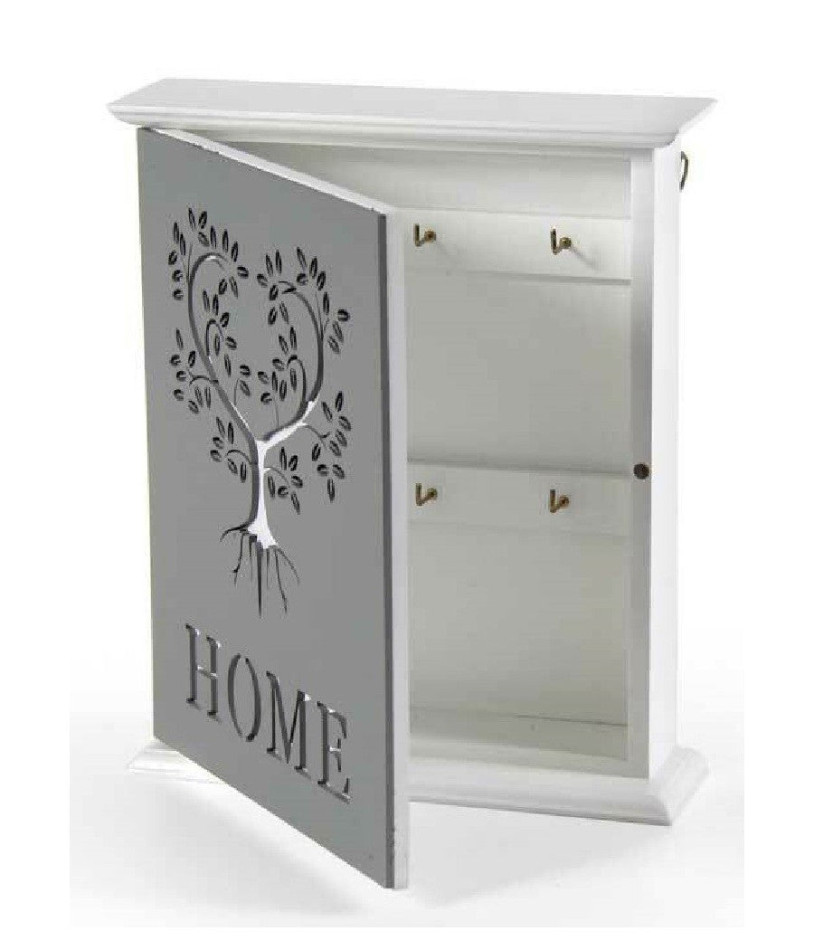 Porta Chiavi Parete 20x6x24cm Legno Decoro Home Moderno Decori Assortiti 818585         