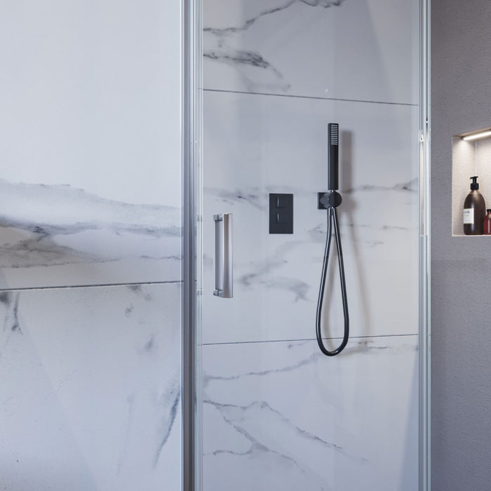 Porta doccia 1 anta scorrevole 6mm h195 matias, misura 120