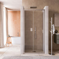 Porta doccia 1 anta scorrevole 6mm h195 matias, misura 100