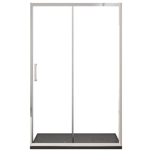 Porta doccia 1 anta scorrevole cromata anticalcare h195 6mm agata, misura 104