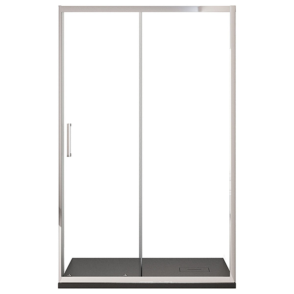 Porta doccia 1 anta scorrevole cromata anticalcare h195 6mm agata, misura 142