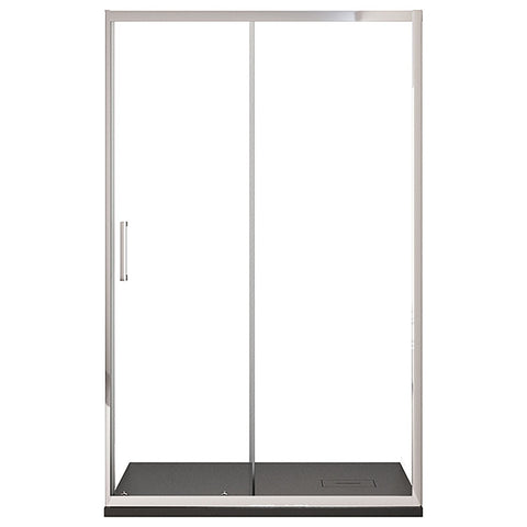 Porta doccia 1 anta scorrevole cromata anticalcare h195 6mm agata, misura 140