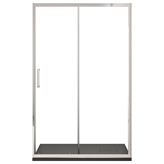 Porta doccia 1 anta scorrevole cromata anticalcare h195 6mm agata, misura 100