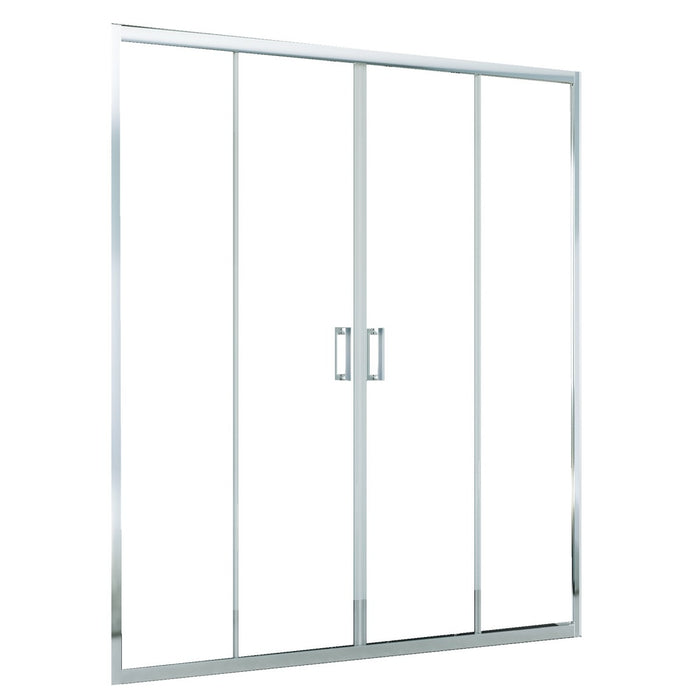 Porta doccia 2 ante scorrevoli cromata anticalcare h195 6mm agata, misura 174