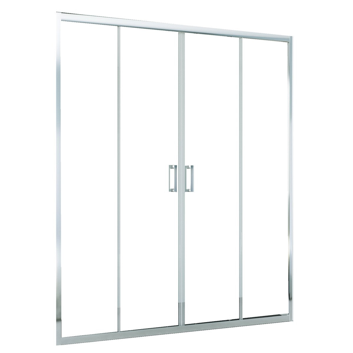 Porta doccia 2 ante scorrevoli cromata anticalcare h195 6mm agata, misura 142