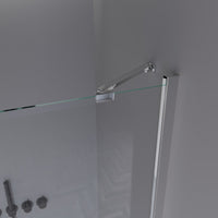 Porta doccia a soffietto senza profili in cristallo 6mm h195 rea, misura 140