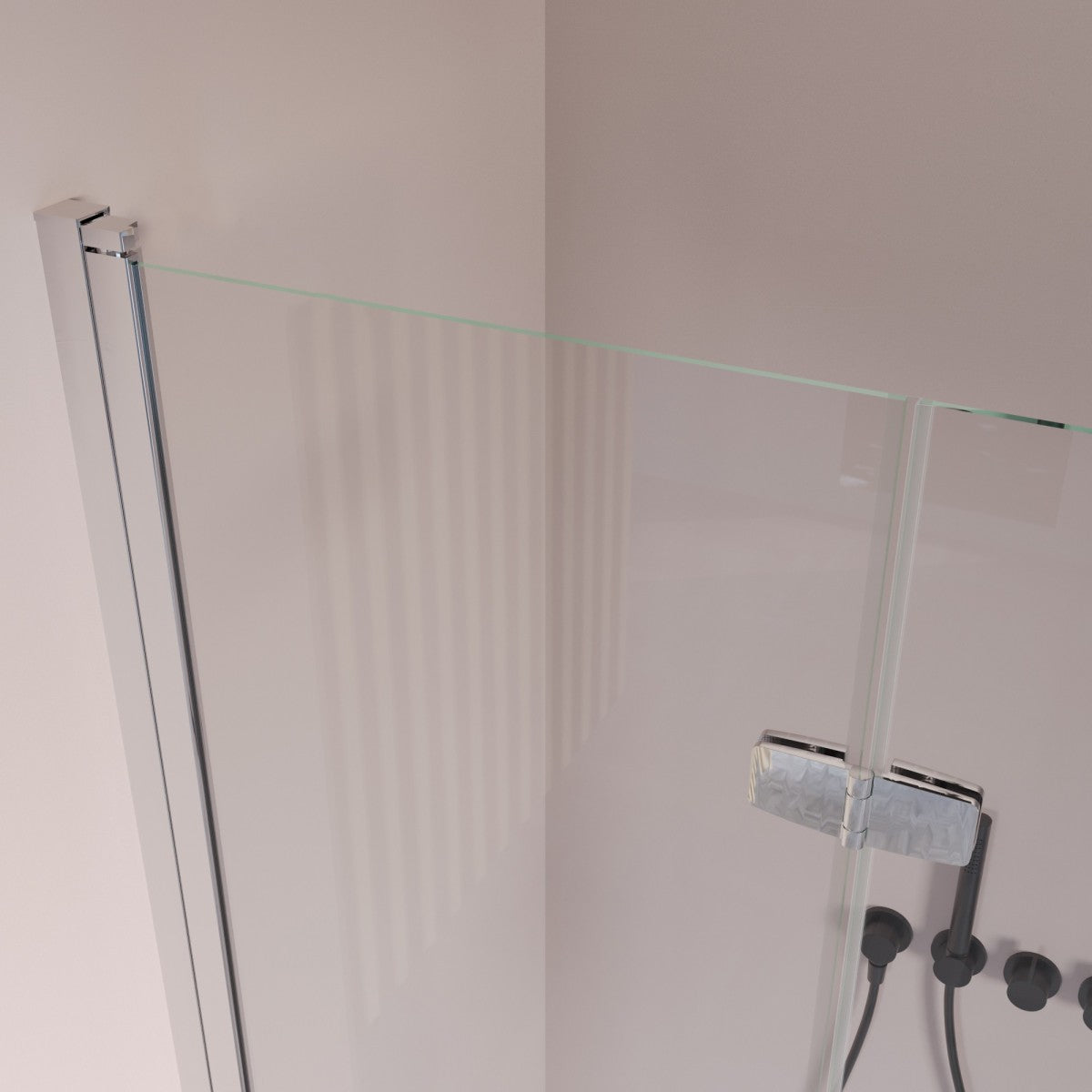 Porta doccia pieghevole ingresso centrale h195cm 6mm rea, misura 145