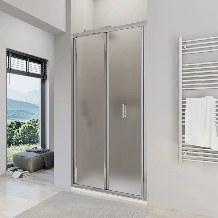 Porta doccia 90 cm apertura a libro vetro opaco | Capri