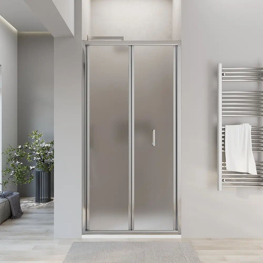 Porta doccia 90 cm apertura a libro vetro opaco | Capri