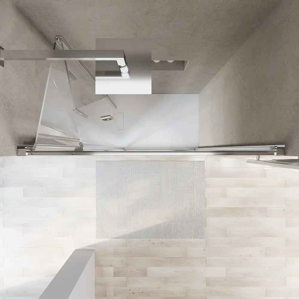 Porta doccia 70 cm apertura a libro vetro trasparente | Capri