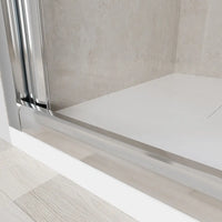 Porta doccia 70 cm apertura a libro vetro trasparente | Capri