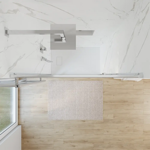 Porta doccia 80 cm apertura a battente vetro opaco | Apulia