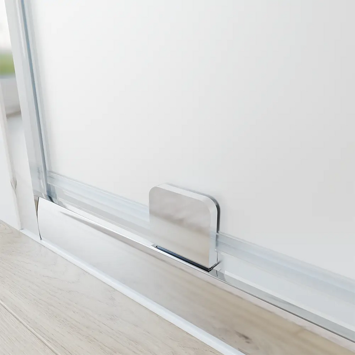 Porta doccia 80 cm apertura a battente vetro opaco | Apulia