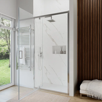 Porta doccia 70 cm apertura a battente vetro trasparente | Apulia