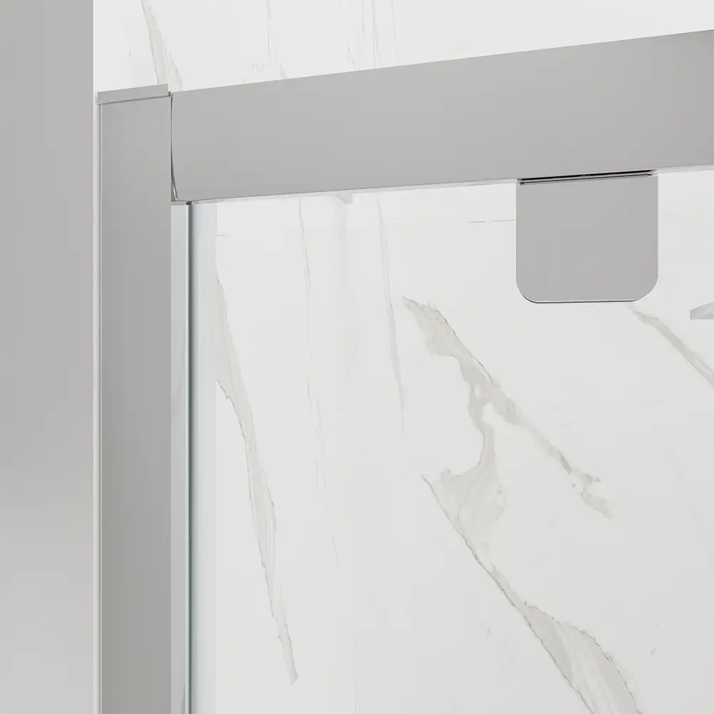 Porta doccia 100 cm apertura a battente vetro trasparente | Apulia