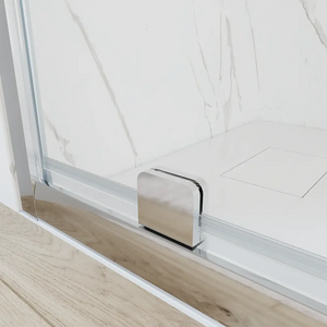 Porta doccia 80 cm apertura a battente vetro trasparente | Apulia