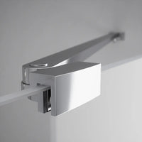 Porta doccia 160cm profili cromati apertura battente a destra con cerniere 90cm con parete fissa da 70cm vetro 8mm trasparente h195 | Fiji