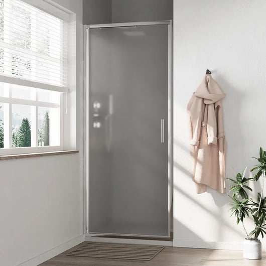 Porta doccia 70cm con apertura a battente profili slim cromati vetro 6mm opaco h190 | Portofino