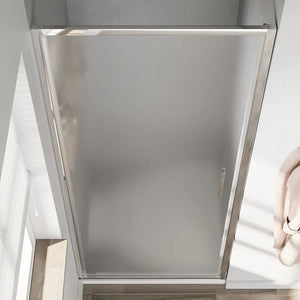 Porta doccia 70cm con apertura a battente profili slim cromati vetro 6mm opaco h190 | Portofino