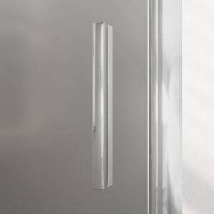 Porta doccia 90cm con apertura a battente profili slim cromati vetro 6mm opaco h190 | Portofino