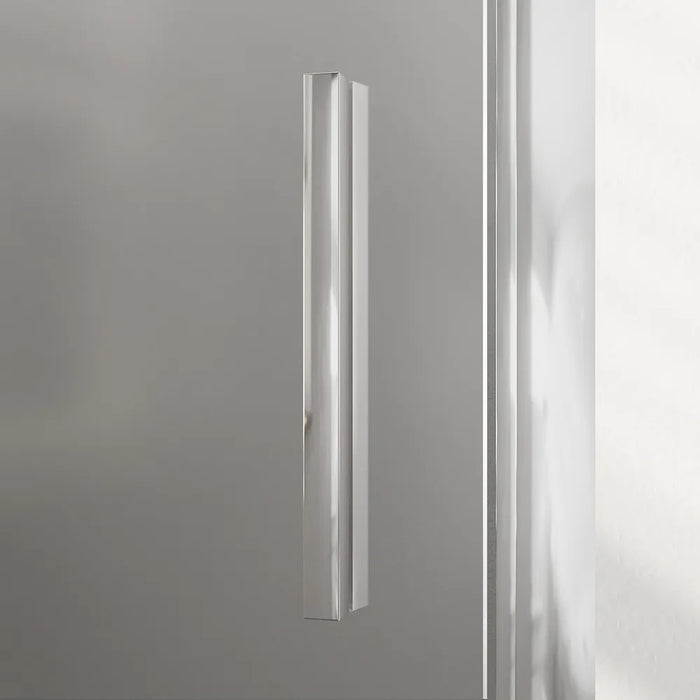 Porta doccia 90cm con apertura a battente profili slim cromati vetro 6mm opaco h190 | Portofino