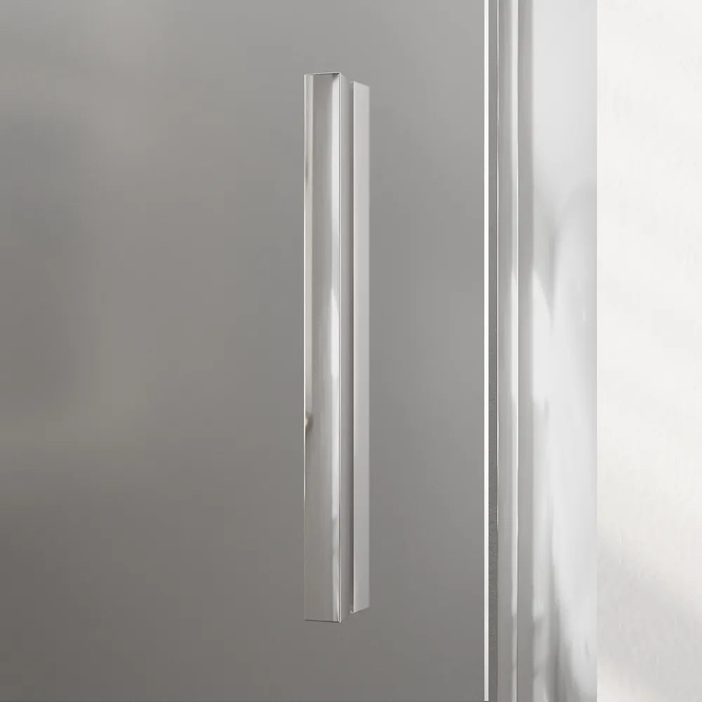 Porta doccia 75cm con apertura a battente profili slim cromati vetro 6mm opaco h190 | Portofino