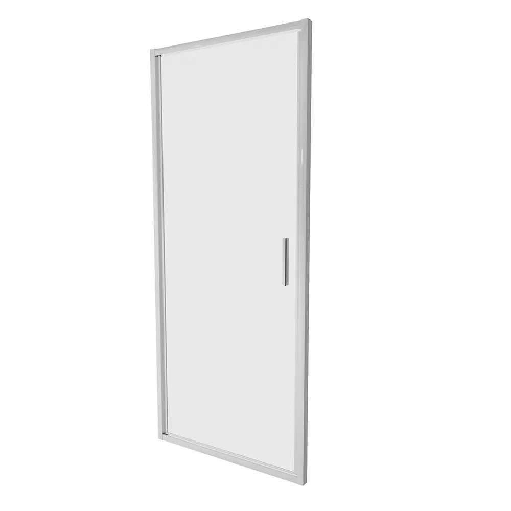 Porta doccia 80cm con apertura a battente profili slim cromati vetro 6mm opaco h190 | Portofino