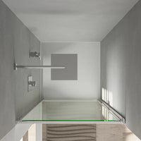 Porta doccia 100cm con apertura a battente profili slim cromati vetro 6mm trasparente h190 | Portofino