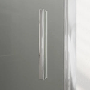 Porta doccia 90cm con apertura a battente profili slim cromati vetro 6mm trasparente h190 | Portofino