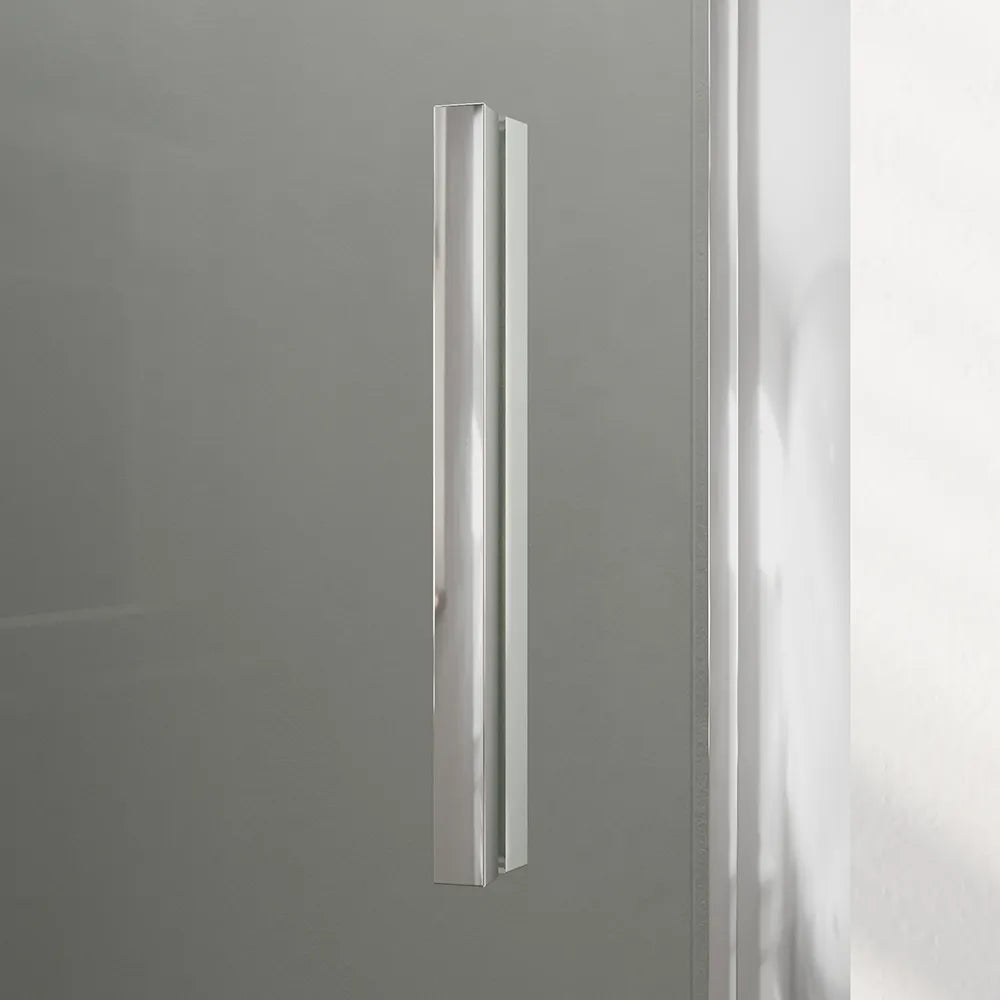 Porta doccia 100cm con apertura a battente profili slim cromati vetro 6mm trasparente h190 | Portofino