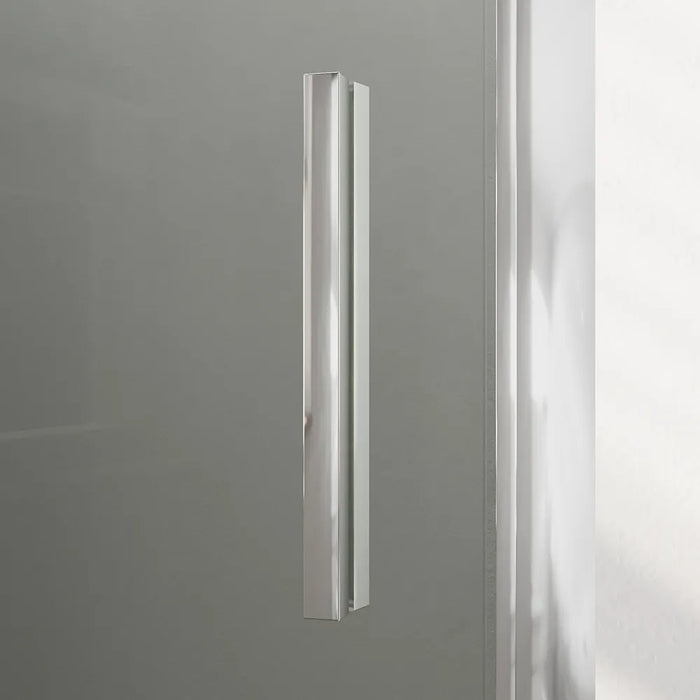 Porta doccia 100cm con apertura a battente profili slim cromati vetro 6mm trasparente h190 | Portofino