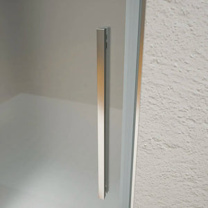 Porta doccia 60cm apertura a battente con profili cromati e vetro da 6mm opaco h195 | Elba