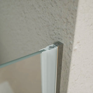 Porta doccia 70cm apertura a battente con profili cromati e vetro da 6mm opaco h195 | Elba