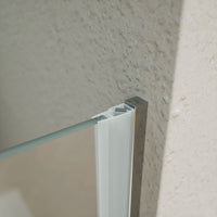 Porta doccia 65cm apertura a battente con profili cromati e vetro da 6mm opaco h195 | Elba