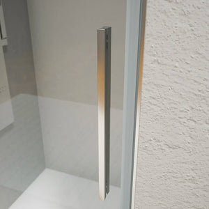 Porta doccia 100cm apertura a battente con profili cromati e vetro da 6mm trasparente h195 | Elba