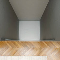 Porta doccia 100cm apertura a battente con profili cromati e vetro da 6mm trasparente h195 | Elba