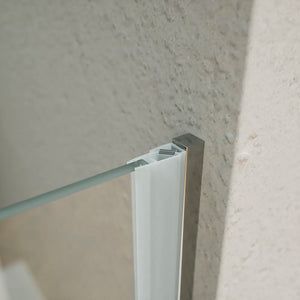 Porta doccia 70cm apertura a battente con profili cromati e vetro da 6mm trasparente h195 | Elba