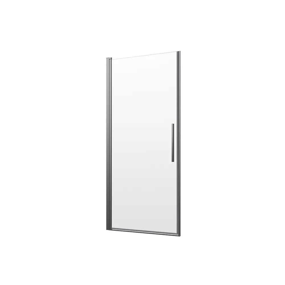 Porta doccia 75cm apertura a battente con profili cromati e vetro da 6mm trasparente h195 | Elba