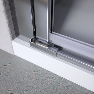 Porta doccia 90cm apertura a battente con profili cromati e vetro da 8mm trasparente h195 | Bahamas