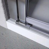 Porta doccia 100cm apertura a battente con profili cromati e vetro da 8mm trasparente h195 | Bahamas