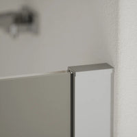 Porta doccia 180cm profili cromati apertura a battente 90cm con parete fissa da 90cm vetro 8mm trasparente h195 | Fiji