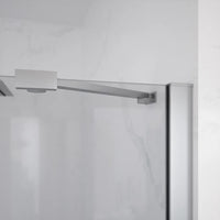 Porta doccia 100cm apertura a battente lato destro con cerniere, profili cromati e vetro da 8mm trasparente h195 | Fiji