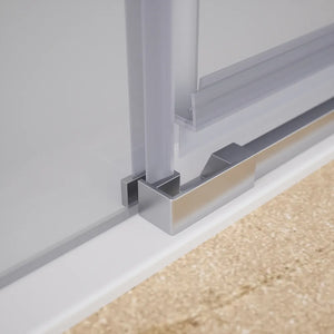 Porta doccia 80cm apertura a battente lato sinistro con cerniere, profili cromati e vetro da 8mm trasparente h195 | Fiji