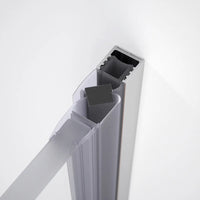 Porta doccia 90cm apertura a battente con profili cromati e vetro da 8mm trasparente h195 | Fiji