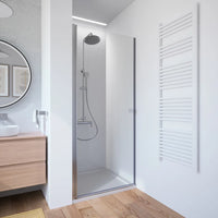 Porta doccia 100cm apertura a battente con profili cromati e vetro da 8mm trasparente h195 | Fiji