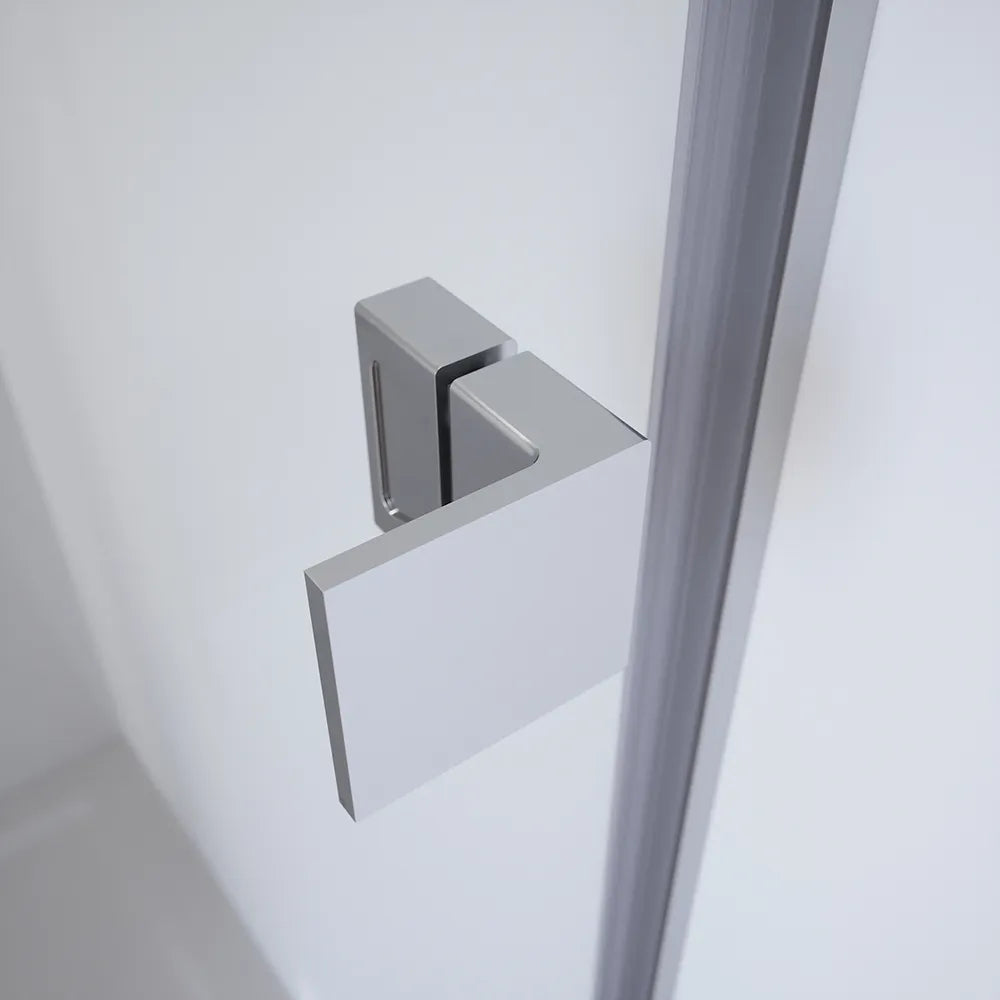 Porta doccia 90cm apertura a battente con profili cromati e vetro da 8mm trasparente h195 | Fiji