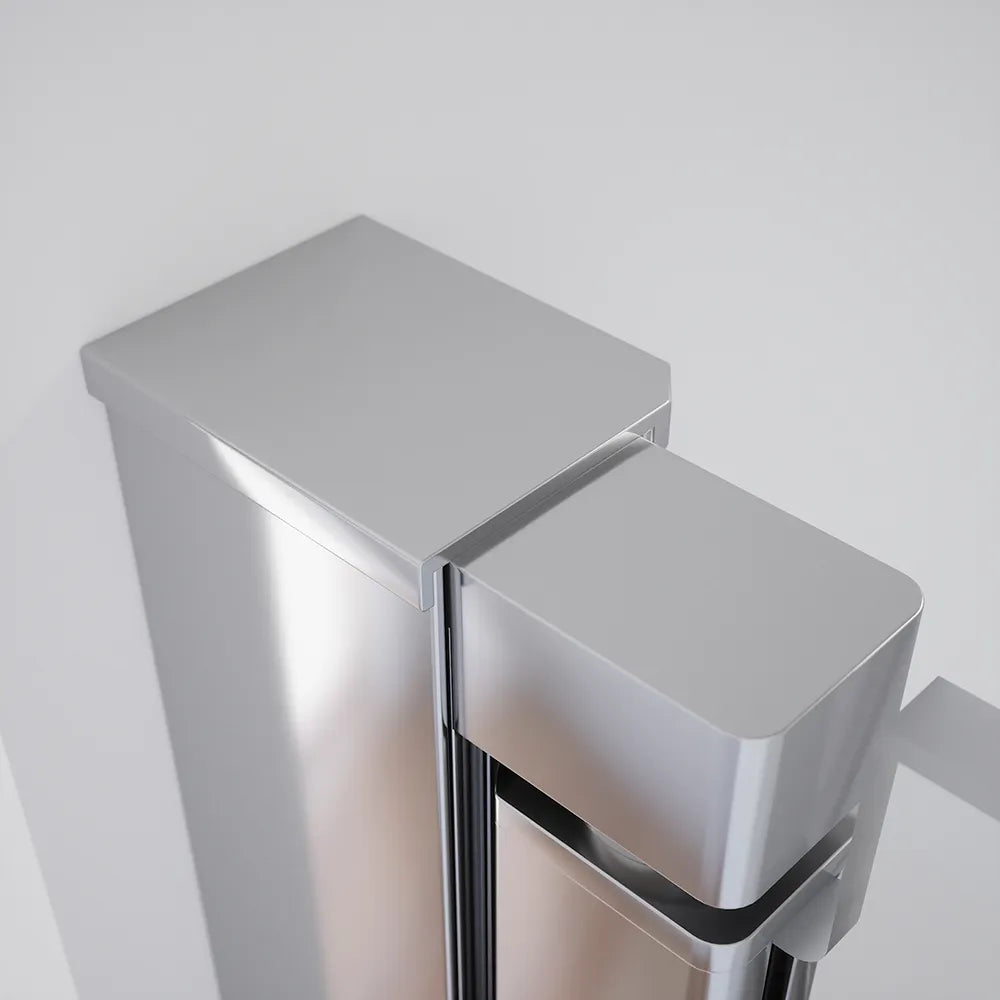 Porta doccia 80cm apertura a battente con profili cromati e vetro da 8mm trasparente h195 | Fiji