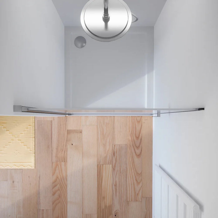 Porta doccia 70cm apertura a battente con profili cromati e vetro da 8mm trasparente h195 | Fiji