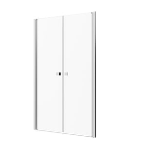 Porta doccia 120cm apertura saloon con profili cromati e vetro da 8mm trasparente h195 | Fiji